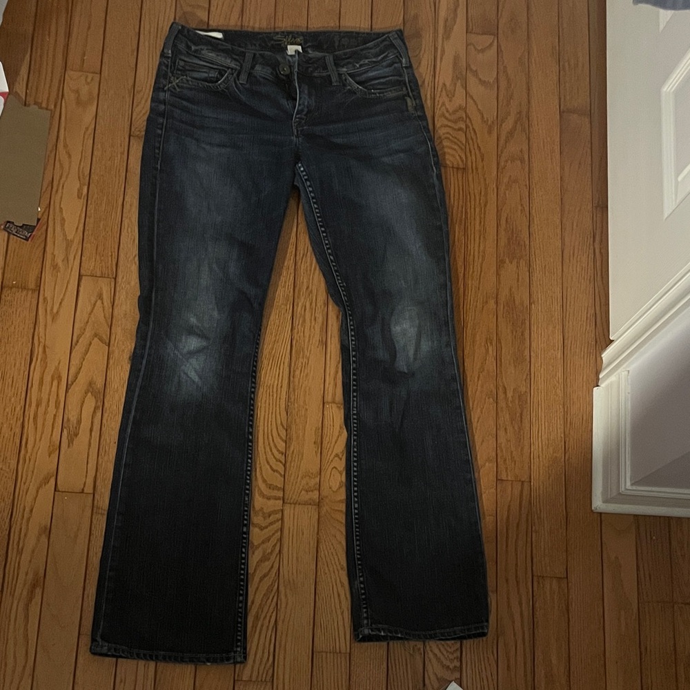Silver Jeans Women's Dark Indigo Boot Cut Jeans